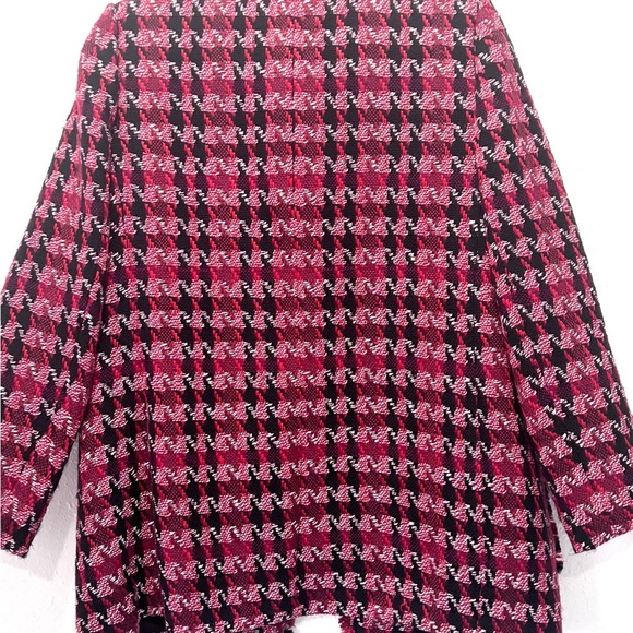 Chico's Houndstooth Tweed Open-Front Jacket M - Picture 7 of 10